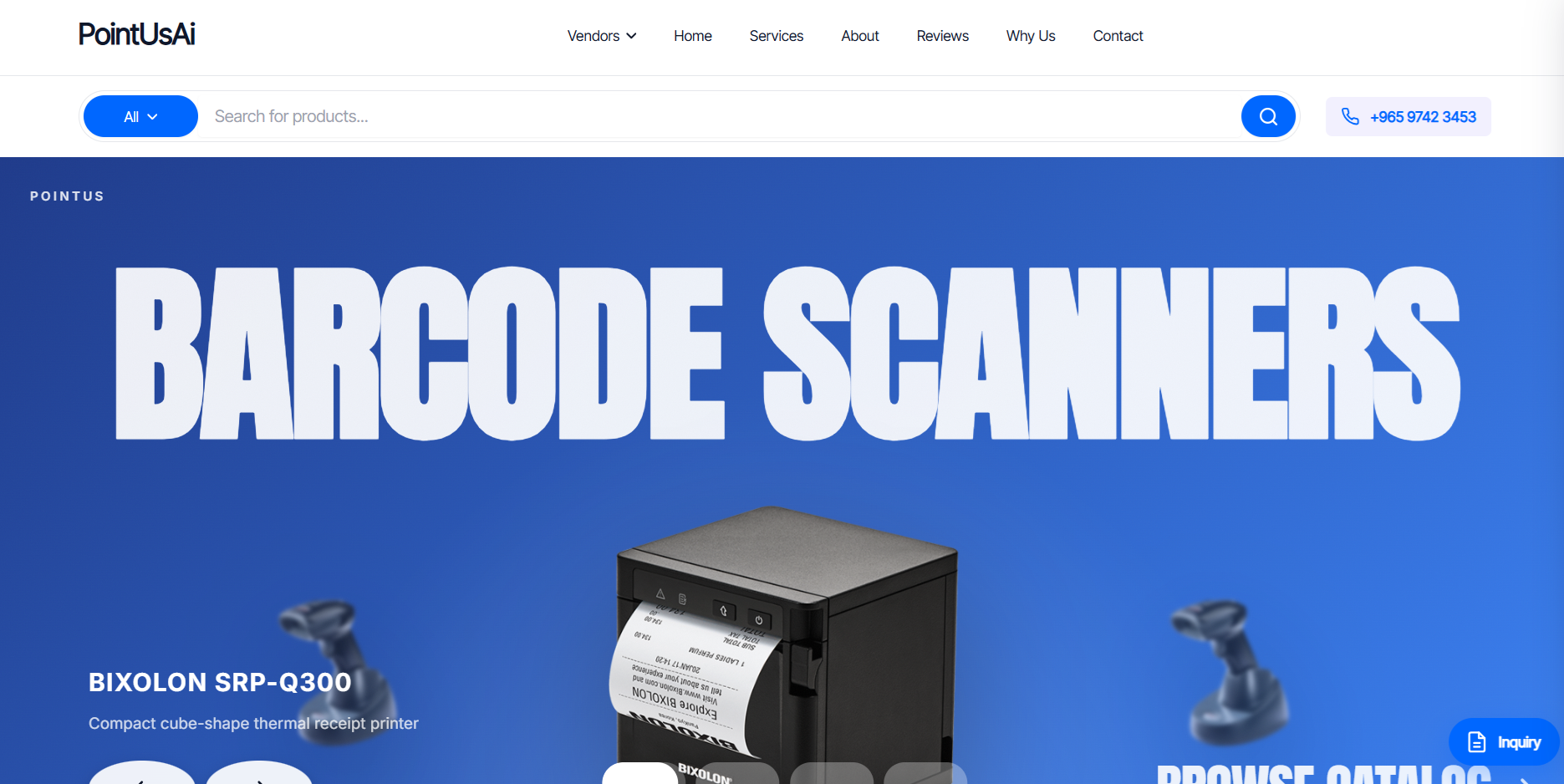 PointUs Tech business website screenshot