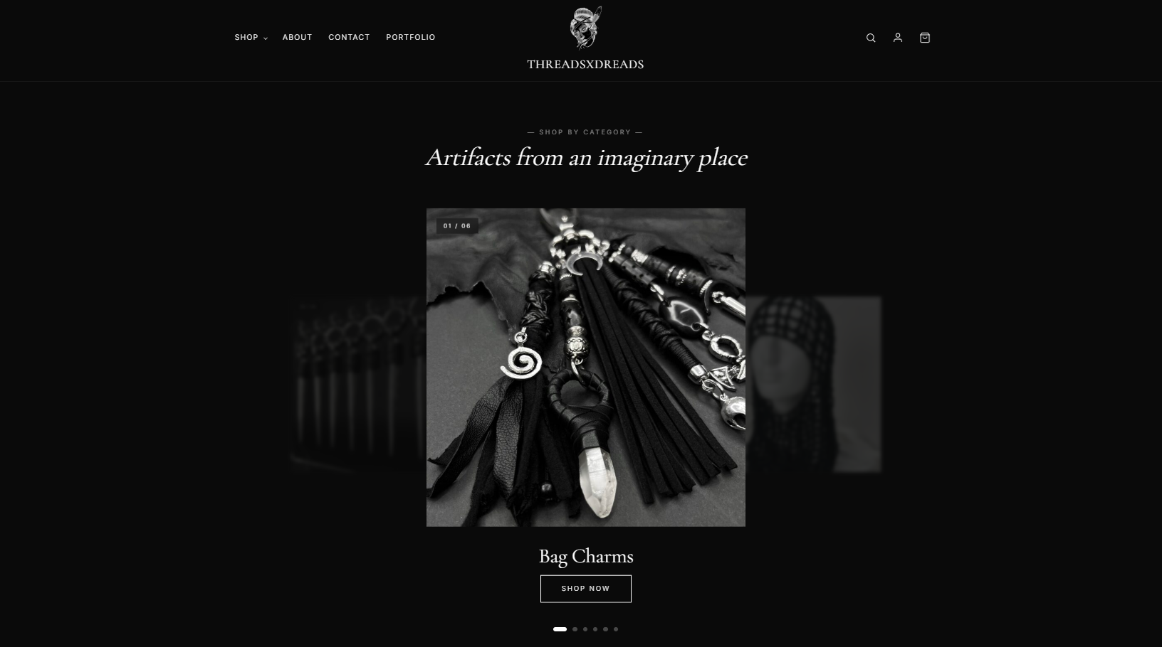 ThreadsxDreads apparel ecommerce store screenshot
